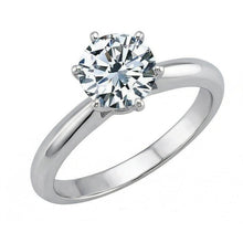 Afbeelding in Gallery-weergave laden, echte round diamant 1karaat ring close-up detail
