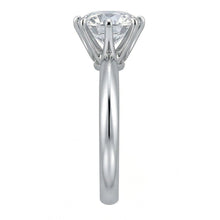 Afbeelding in Gallery-weergave laden, echte round diamant 1karaat ring bovenaanzicht
