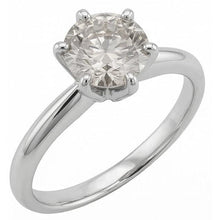 Afbeelding in Gallery-weergave laden, echte round diamant 1karaat ring zijaanzicht

