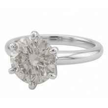 Afbeelding in Gallery-weergave laden, echte round diamant 1karaat ring bovenaanzicht
