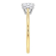 Afbeelding in Gallery-weergave laden, echte round diamant 1karaat ring close-up detail
