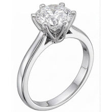 Afbeelding in Gallery-weergave laden, 1 karaat ronde solitaire Natuurlijke echte diamanten ( niet in een laboratorium gekweekt ) ring witgouden sieraden
