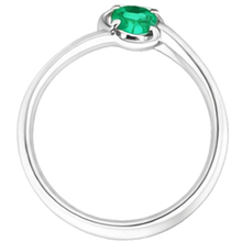 Afbeelding in Gallery-weergave laden, 1 karaat smaragd ring vrije vorm schacht instelling wit goud 14k
