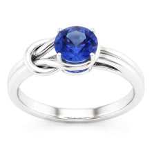 Afbeelding in Gallery-weergave laden, 1 karaat solitaire blauwe saffier wit goud 14K fancy ring sieraden nieuw
