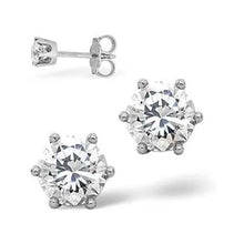 Afbeelding in Gallery-weergave laden, GIA-gecertificeerd 1.20 Ct Ronde Echt Diamanten Platina Oorbel
