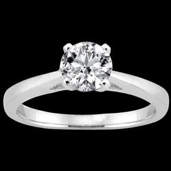 1.50 Ct Gouden Echt Diamanten Solitaire Ring Kathedraal Instelling