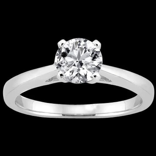 1.50 Ct Gouden Echt Diamanten Solitaire Ring Kathedraal Instelling