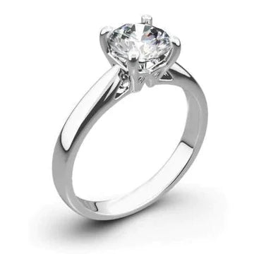 1.50 Ct Solitaire Rond Geslepen Echt Diamanten Trouwring 4 Tanden Goud 14K