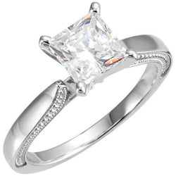 1.50 Karaat Vintage Stijl Prinses Echt Diamanten Solitaire Ring