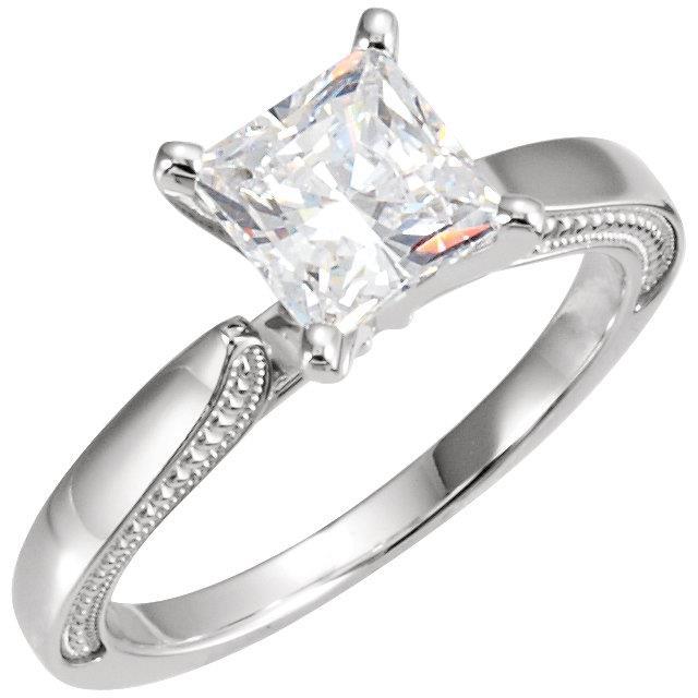 1.50 Karaat Vintage Stijl Prinses Echt Diamanten Solitaire Ring