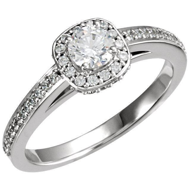 1.89 Karaat Ronde Echt Diamanten Solitaire Met Accenten Halo Ring