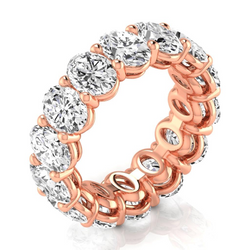 0,75 karaat Fijne Diamant Eternity Band in 14K Rosé Goud