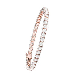 10,12 Ct Rose Gold Round Cut Natuurlijk Diamond Dames Tennis Armband Sieraden