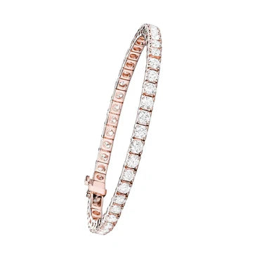 10,12 Ct Rose Gold Round Cut Natuurlijk Diamond Dames Tennis Armband Sieraden