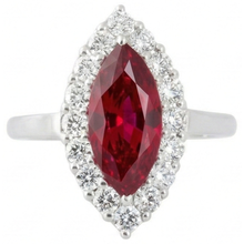 Afbeelding in Gallery-weergave laden, Labgekweekte Robijn Ring 10.50ct - Witgoud 14K

