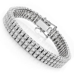 Natuurlijk Diamanten Armband 11.80ct - Witgoud 14K