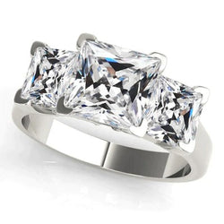 11 Karaat Grote Vierkante uit de a aarde gewonnen Diamanten Ring