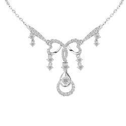 11,50 Ct Rond Geslepen Natuurlijk Diamanten Dames Ketting Goud Wit 14K