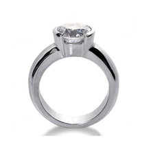 Afbeelding in Gallery-weergave laden, Solitaire Verlovingsring Tweekleurig 14K Goud met Fijne Diamant – vooraanzicht
