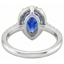 Afbeelding in Gallery-weergave laden, echte round tanzaniet 12.25karaat ring met diamantaccenten
