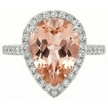 Afbeelding in Gallery-weergave laden, echte round morganiet 12.50karaat ring close-up detail
