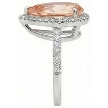 Afbeelding in Gallery-weergave laden, echte round morganiet 12.50karaat ring op wit
