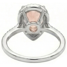 Afbeelding in Gallery-weergave laden, echte round morganiet 12.50karaat ring met diamantaccenten
