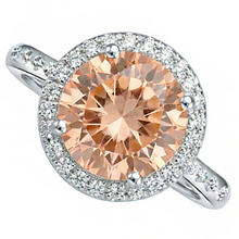 Afbeelding in Gallery-weergave laden, echte round morganiet 12.85karaat ring close-up detail
