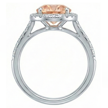 Afbeelding in Gallery-weergave laden, echte round morganiet 12.85karaat ring profielweergave
