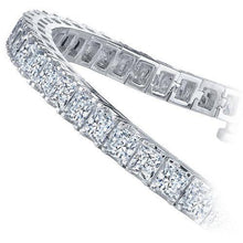 Afbeelding in Gallery-weergave laden, 13 Karaat Prinses Geslepen Echt Diamanten Tennisarmband Massief Wit Goud 14K
