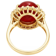 Afbeelding in Gallery-weergave laden, echte round diamant 13.25karaat ring met diamantaccenten
