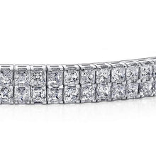 Afbeelding in Gallery-weergave laden, 13 Karaat Prachtig Prinsesslijpsel Natuurlijke uit de aarde gewonnen Diamanten Tapijt Armband
