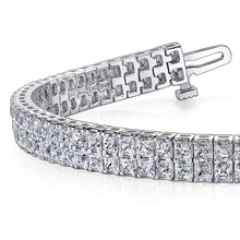 Afbeelding in Gallery-weergave laden, 13 Karaat Prachtig Prinsesslijpsel Natuurlijke uit de aarde gewonnen Diamanten Tapijt Armband
