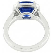 Afbeelding in Gallery-weergave laden, 14K Ceylon Sapphire 4.5 Ct Blauwe Saffier Met Diamanten Ring
