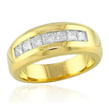 Afbeelding in Gallery-weergave laden, echte princess diamant 2karaat eternity ring vooraanzicht
