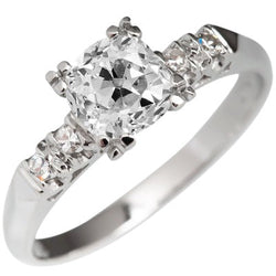 14K Gouden Ronde Oude Mijnwerker Natuurlijke uit de aarde gewonnen Diamanten Ring Drievoudig Prong Gezet 4.25 Karaat