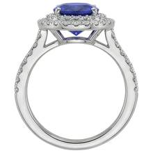 Afbeelding in Gallery-weergave laden, 14K witgoud 7,25 karaat tanzaniet met Natuurlijke echte diamanten ( niet in een laboratorium gekweekt ) ring
