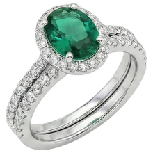 Afbeelding in Gallery-weergave laden, 14K witgouden dames Emerald Diamond Ring 4,55 karaat fijne sieraden
