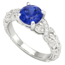 Afbeelding in Gallery-weergave laden, echte round diamant 1.90karaat ring zijaanzicht
