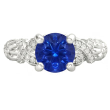Afbeelding in Gallery-weergave laden, echte round diamant 1.90karaat ring close-up detail
