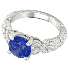 Afbeelding in Gallery-weergave laden, echte round diamant 1.90karaat ring bovenaanzicht
