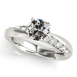14K Gouden Oude Mijnwerker Echte Natuurlijke uit de aarde gewonnen Diamanten Ring Dames Sieraden 4 Karaat