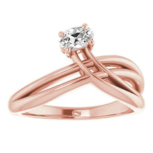 Afbeelding in Gallery-weergave laden, 14K Gouden Ovale Solitaire Ring Oude Europese Echt Diamant 2 Karaat Sieraden
