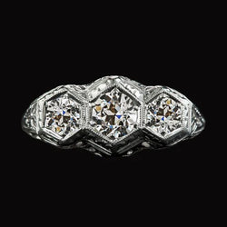 Natuurlijke Diamanten Ring 3.50ct - Witgoud 14K