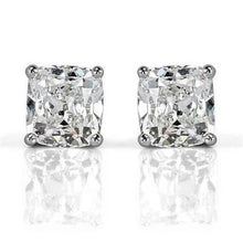 Afbeelding in Gallery-weergave laden, GIA-gecertificeerd 14K Witgoud Old Mine Cut 3.00 Ct Natuurlijke uit de aarde gewonnen Diamanten Dames Oorknoppen
