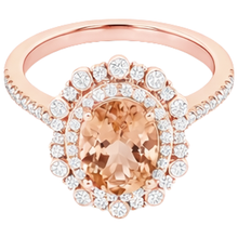 Afbeelding in Gallery-weergave laden, echte round morganiet 15.50karaat ring close-up detail
