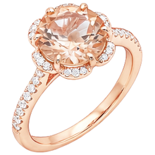 Afbeelding in Gallery-weergave laden, echte round morganiet 15.25karaat ring close-up detail
