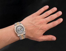 Afbeelding in Gallery-weergave laden, 16233 Rolex Datejust 36mm Grijze Diamanten Wijzerplaat Tweekleurig Horloge
