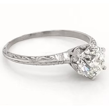 Afbeelding in Gallery-weergave laden, 1 Karaat Echt Diamanten Solitaire Filigraan Ring Vrouwen Sieraden
