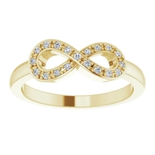 Afbeelding in Gallery-weergave laden, 1 Karaat Infinity Echt Diamond Promise Ring Geel Goud 14K VS1 F
